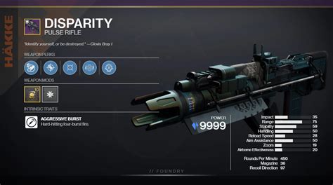 Destiny Disparity God Roll Deltia S Gaming