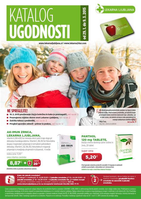 Katalog ugodnosti lekarna ljubljana 29 1 do 9 3 2015 by Lekarna ...