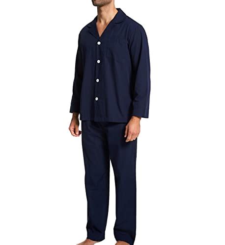 Fruit Of The Loom Men S Long Sleeve Broadcloth Pajama Set