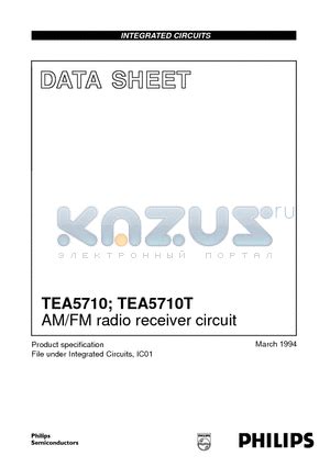 TEA5710 datasheet - AM/FM radio receiver circuit | TEA5710.pdf by NXP ...