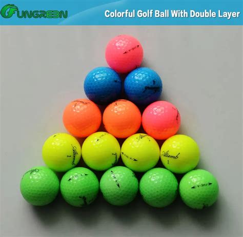 12 Pcsset Two Layer Colorful Large Golf Ball Golf Practice Ball For