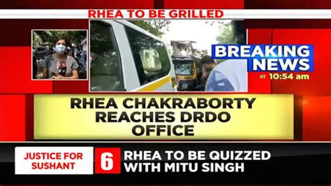 Watch Ssr Case Rhea Chakraborty Arrives At Drdo Office For Questioning After Cbi Summon News On