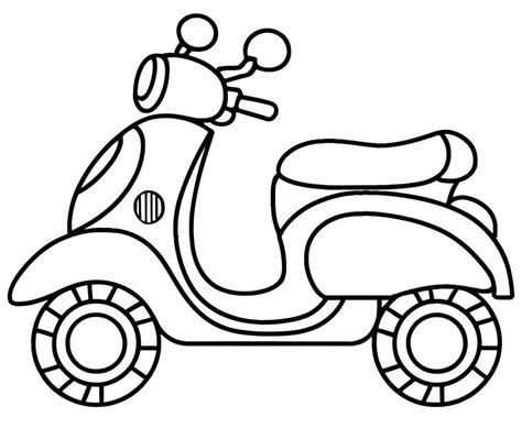 Coloriage Scooter Imprimer Sur Coloriageenfant