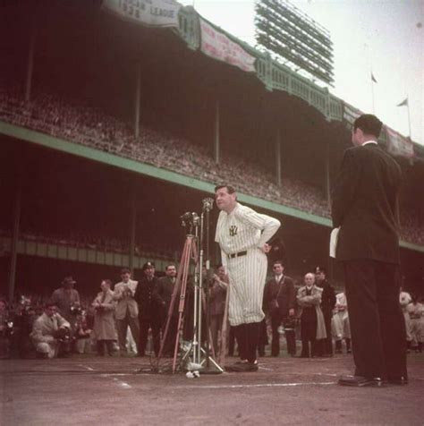 Babe Ruth Makes His Final Appearance At Yankee Stadium On June