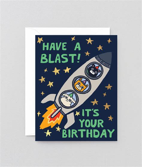 Have A Blast! It's Your Birthday Greetings Card - Wrap