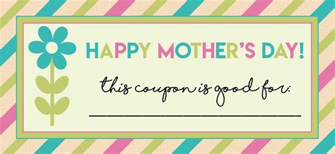 Free Printable Mother S Day Coupons Overstuffed Life