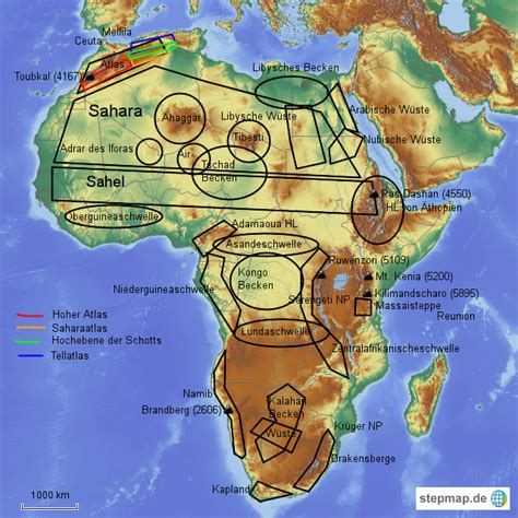 Gebirge In Afrika Karte Goudenelftal