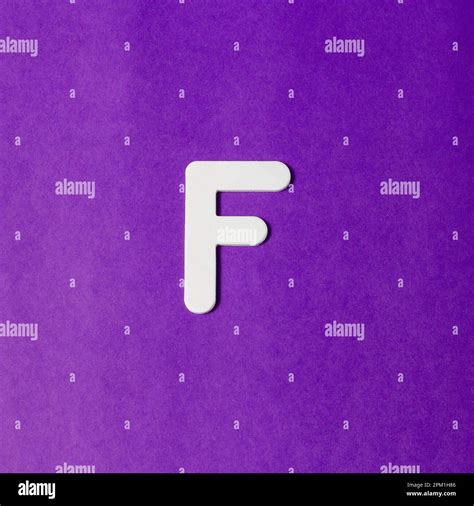 Uppercase Letter F Wood Texture Purple Background Stock Photo Alamy