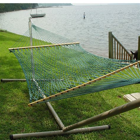 Large DuraCord Rope Hammock with Stand