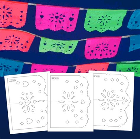 Easy Diy Papel Picado Templates Craft Activities Mexican Paper