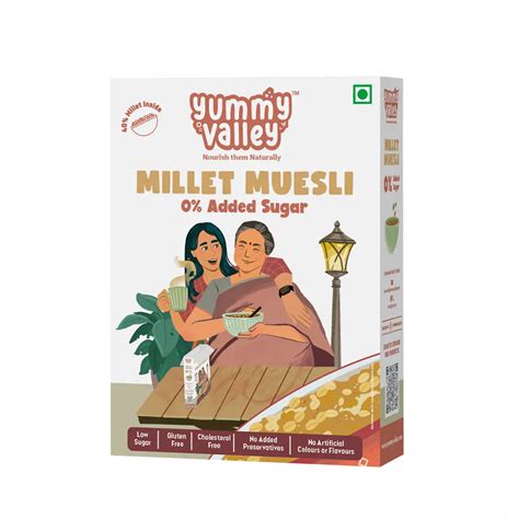 Yummy Valley No Added Sugar Muesli with 40% Millet | Sugar Free Muesli