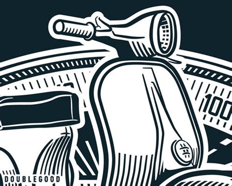 Modern Vespa Lets Draw Scooters