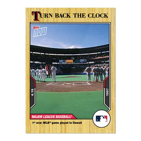 Major League Baseball 2021 MLB TOPPS NOW Turn Back The Clock Card