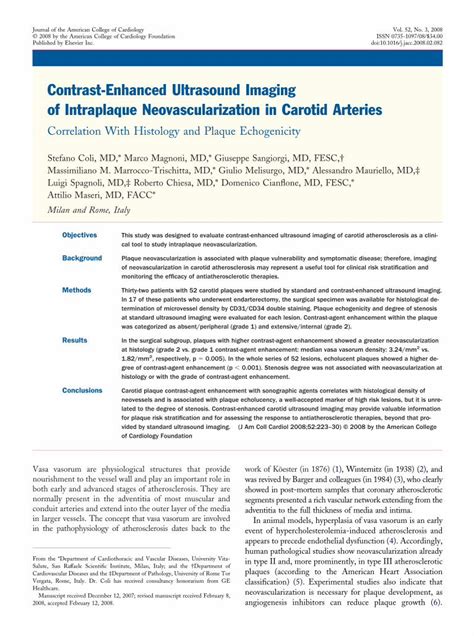 (PDF) Contrast-Enhanced Ultrasound Imaging of Intraplaque ...ICA internal carotid artery IMT ...