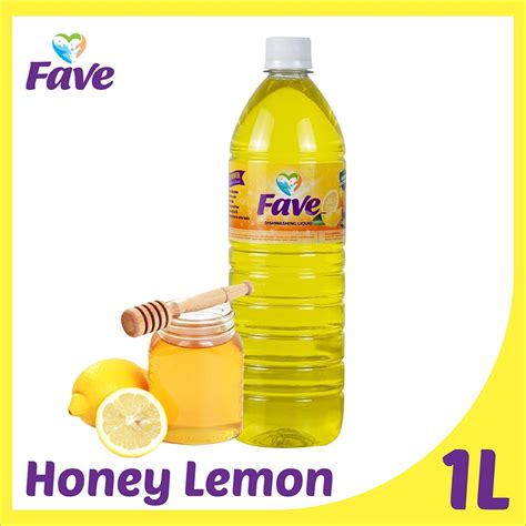 Fave Dishwashing Liquid 1 Liter Honey Lemon With 6x Antibacterial