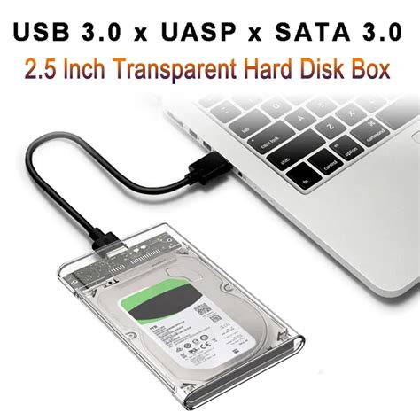 Caja De Disco Duro Usb Carcasa De Pulgadas Hdd Ssd Sata Cable