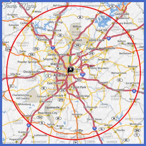 Atlanta Metro Map - ToursMaps.com