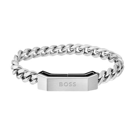 Bracelet Boss Homme En Acier Argent Sur Bijourama R F Rence Des