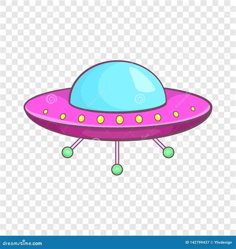 Cone Do Ufo Estilo Dos Desenhos Animados Ilustra O Do Vetor