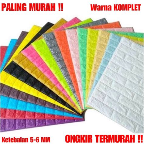 Jual 1 KG MUAT 14 Wallpaper Dinding 3D Foam Timbul Motif Batu Bata