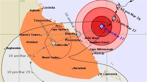 Cyclone Debbie Tracks Towards North Queensland Townsville Bulletin