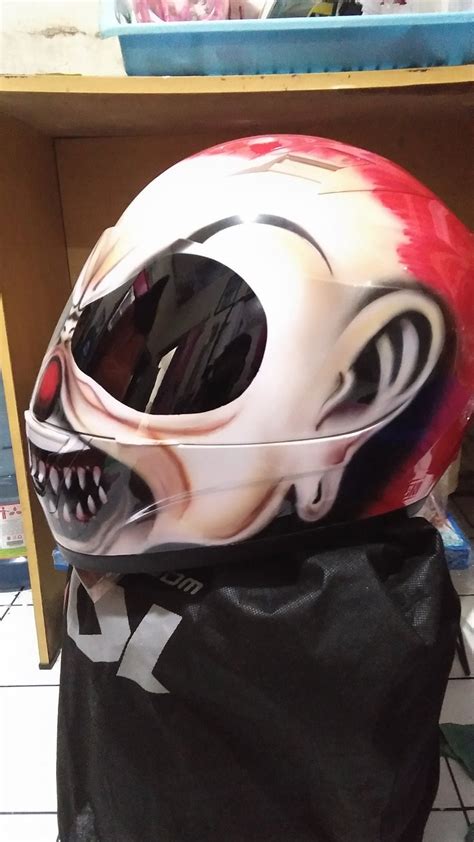 Casco De Payaso Personalizado Aerógrafo Dot Motocicleta Etsy