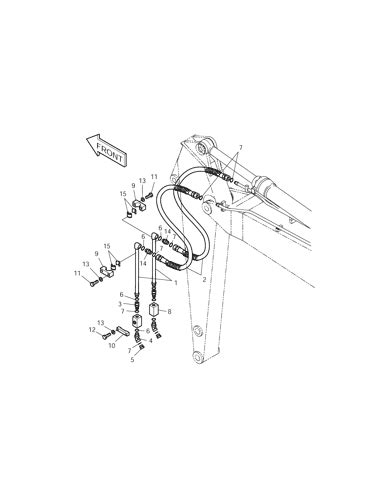 Arm Piping Arm M One Way Solar W V S W V Doosan Parts