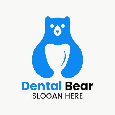 Premium Vector | Bear teeth logo negative space vector template. bear ...