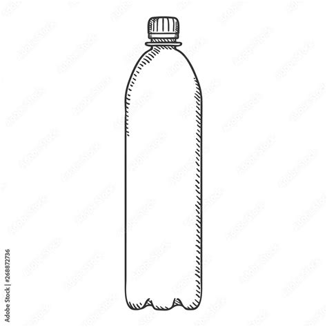 Vector Sketch Illustration - Big Plastic Bottle. Stock Vector | Adobe Stock