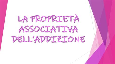 06 La Proprietà Associativa Delladdizione Youtube