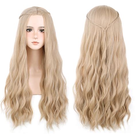 Amazon Magqoo Blonde Wigs For Women Long Curly Wavy Blonde Wig