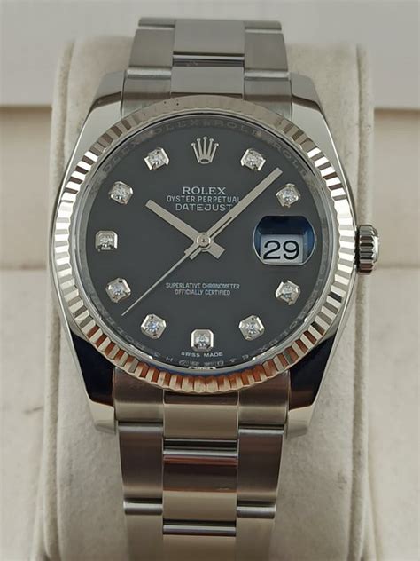 Rolex Datejust Black Diamond Oyster Uomo Catawiki