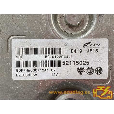 Engine Ecu Magneti Marelli Mjd Df Bc E Fiat Ducato Jtd