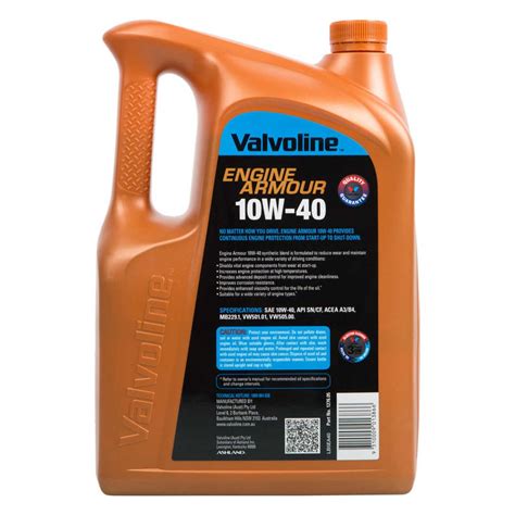 Valvoline 10W-40 Engine Armour Oil 5L | BIG W