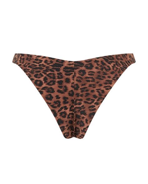 Leopard Print Banded Bikini Bottoms Ark Swimwear