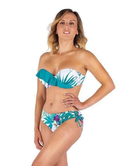 Bikini Bandeau Con Copa Y Aro Purple Orchid Bikini Bikini