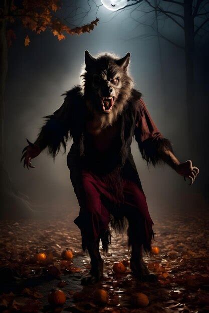 Premium Photo | Portrait of a werewolf Halloween concept