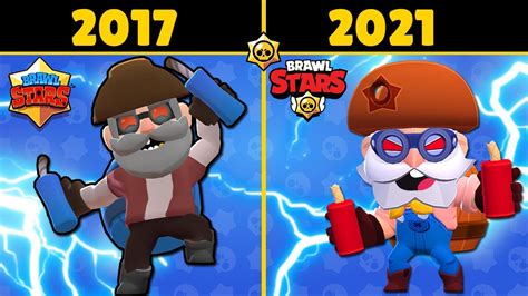 Brawlers Evolution Brawl Stars Old Vs New Youtube