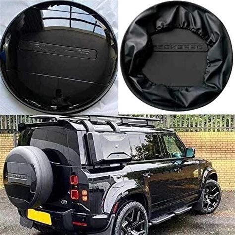 Santorini Black Spare Wheel Tire Tyre Cover Protector Fits For Land