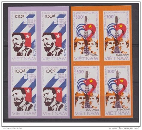 vietnam blocks   vietnam viet nam mnh imperf stamps