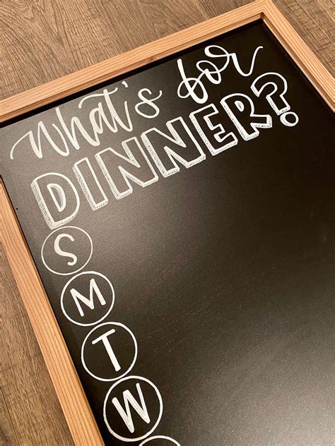 Kitchen Chalkboard Dinner Menu Chalkboard Reusable Etsy