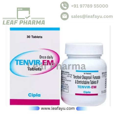 Tenvir Em Tablet Tenofovir Disoproxil Fumarate Emtricitabine 300 Mg