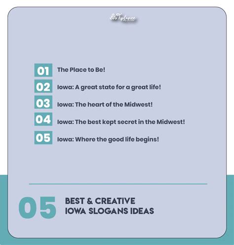 105 Unique Iowa Slogans Samples And Ideas Tiplance