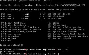 Desactivar Las Reglas Del Firewall Por Consola En PfSense