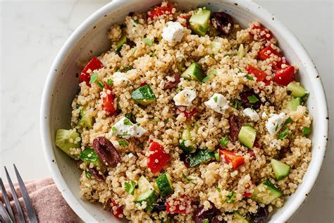 Mediterranean Quinoa Salad Recipe With Vegetables And Cheese The Kitchn