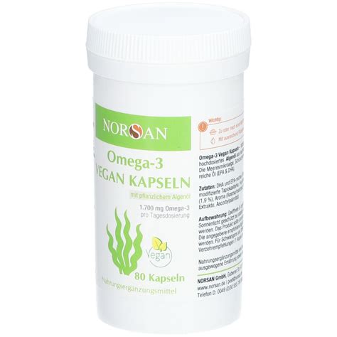 NORSAN Omega 3 Vegan Algenöl Kapseln 80 St Shop Apotheke