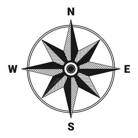 Nautical Compass Rose Of Winds Marine Navigation Vector Illustration Compass Navigation Maps