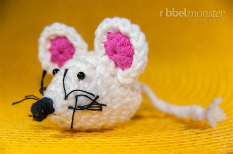 Amigurumi Maus häkeln Lotti Anleitung Häkelanleitung