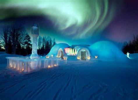 Igloo Under Northern Lights Alaska | Shelly Lighting