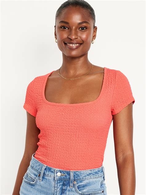 Fitted Square Neck T Shirt Old Navy